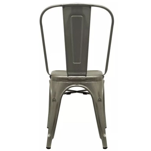 Silla Tolix Comedor Kit 4 Sillas Acero Plata Vintage Comercio