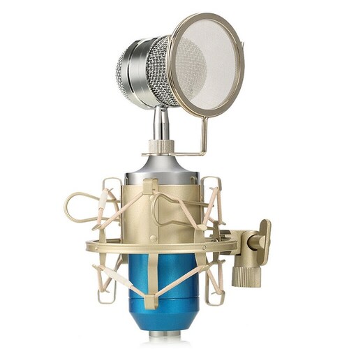 Microfono Condensador Profesional Bm8000 Color Azul