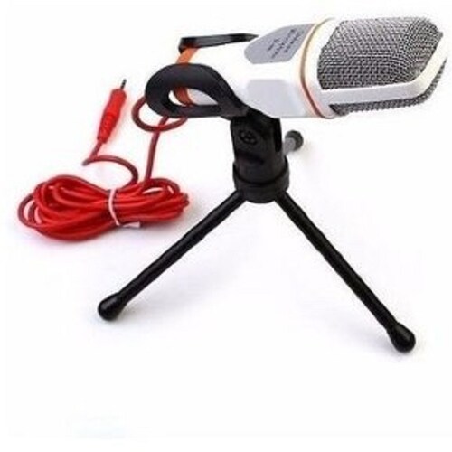 Microfono Condensador Semiprofesional Con Tripie Color Blanco