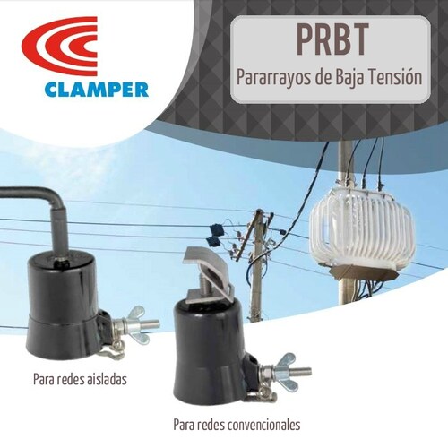 Prbt Apartarrayos Baja Tensión P/ Transformador 280v 10ka Cable Desnudo.
