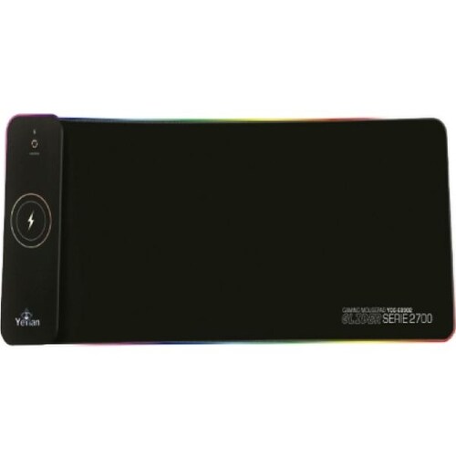 Mouse pad gaming Yeyian Soft Glider 2700 c/cargador inalambrico, 80X30cm, Luz RGB (YGG-68902)