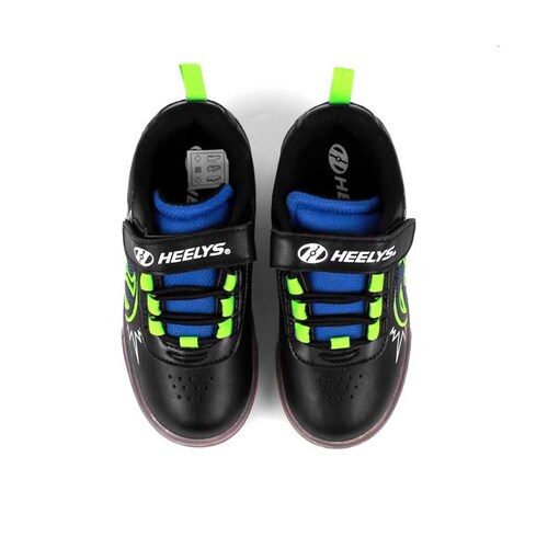 Tenis Patín Para Niño Heelys Negro De Luz Led A Sensor Con Dos Ruedas Desmontables