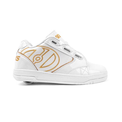 Tenis Patín Para Niña Heelys Charol Color Blanco Con Una Rueda Desmontable