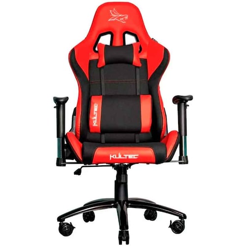 Silla Gamer KULTEC Serie X2 Ergonómica Vinipiel Reclinable Rojo 