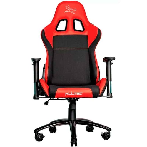 Silla Gamer KULTEC Serie X2 Ergonómica Vinipiel Reclinable Rojo 