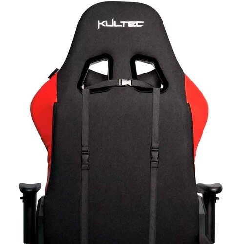 Silla Gamer KULTEC Serie X2 Ergonómica Vinipiel Reclinable Rojo 