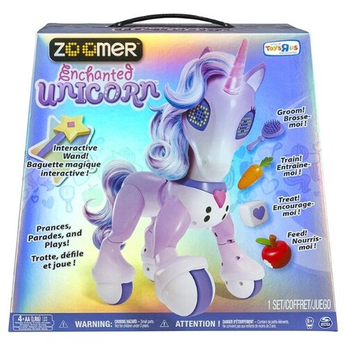 Juguete Zoomer Robot Unicornio Encantado Interactivo Con Luz