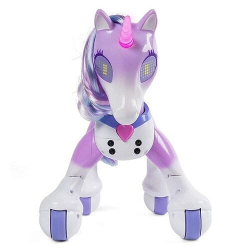 Juguete Zoomer Robot Unicornio Encantado Interactivo Con Luz
