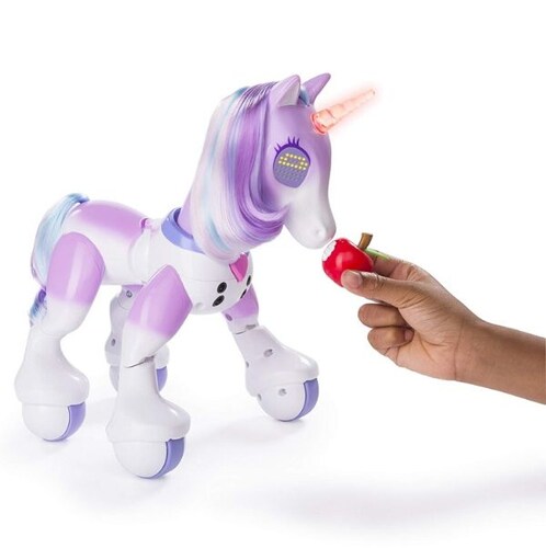 Juguete Zoomer Robot Unicornio Encantado Interactivo Con Luz