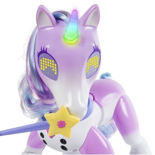 Juguete Zoomer Robot Unicornio Encantado Interactivo Con Luz