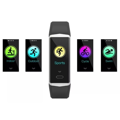 Banda inteligente smartband gps con pantalla de color hd fitness Sb2- Zeta - Black