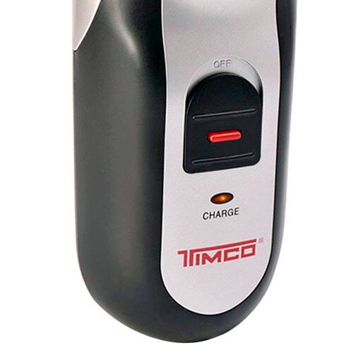 Rasuradora eléctrica Timco recargable  con 3 cabezas flotantes color plateado modelo BSK-9000.