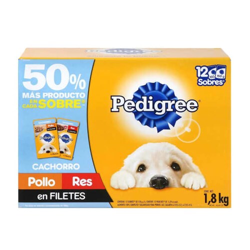 Alimento para Perro Pedigree Cachorro 12 pzas de 150 g