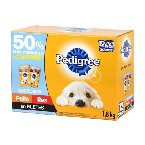 Alimento para Perro Pedigree Cachorro 12 pzas de 150 g