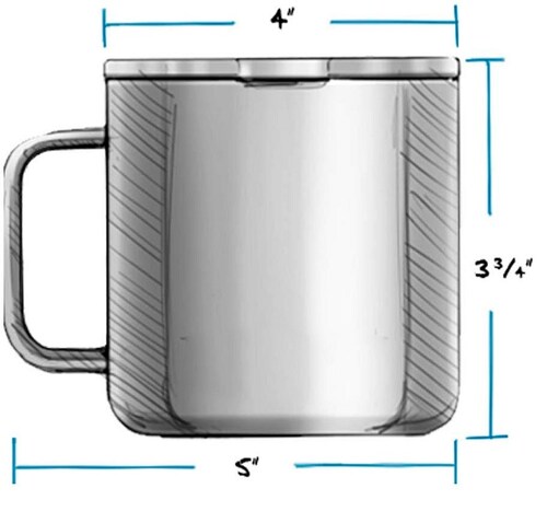 Termo Yeti Rambler Taza Aislada al vacío de 14 oz, de acero inoxidable con tapa