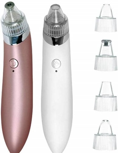 Extractor Limpiador Facial de Poros Succionador de Puntos Negros Quita Espinillas Color Blanco