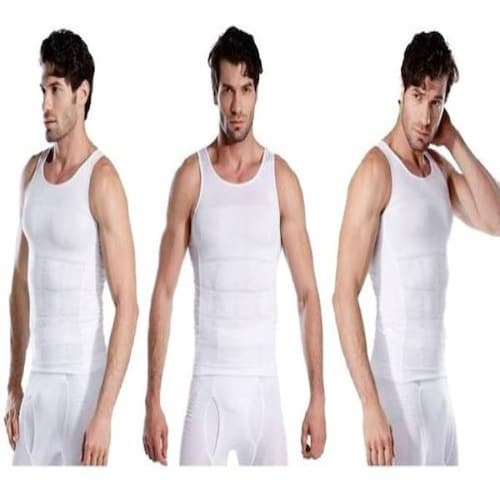 Camiseta Faja Playera Reductora Hombre Int Tirantes Compres Slim N Lift Color Blanco M