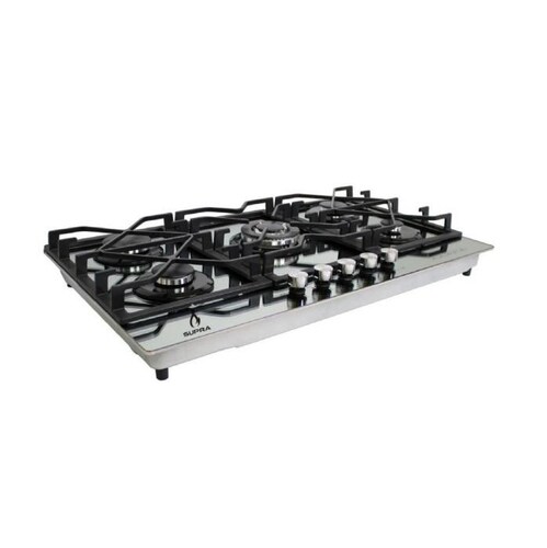 COMBO CON CAMPANA CC-90-BLACK Y PARRILLA DE GAS 5Q-TM-87 SUPRA VERONA DE ACERO INOXIDABLE
