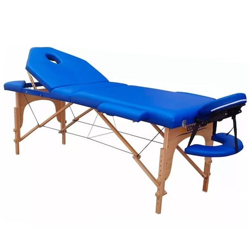 Cama De Masaje Portatil Camilla Spa Reclinable Estuche Profesional Mesa Azul Fisioterapia Tatuajes Nanofort