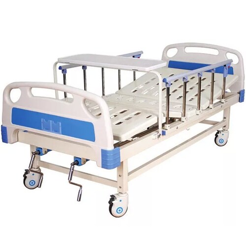 Cama Hospital Manual 2 Posiciones Barandales Aajustables 260kg Incluye Colchon Soporte Suero Hospitalaria
