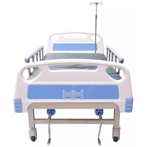 Cama Hospital Manual 2 Posiciones Barandales Aajustables 260kg Incluye Colchon Soporte Suero Hospitalaria