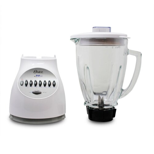 Licuadora 14 Vel V/vidrio Slope Blender Blanca Oster 6694