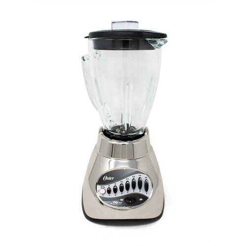 Licuadora 16 Velocidades Vaso Vidrio + Procesador Plus Plata Oster 6878