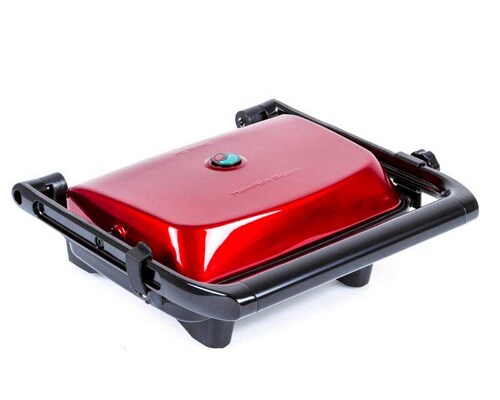 Hamilton Beach 1400-Watt Red Panini Press with Floating Lid 25462Z