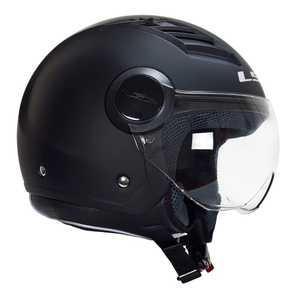 CASCO LS2 AIRFLOW NEGRO MATE TIPO JET ABIERTO