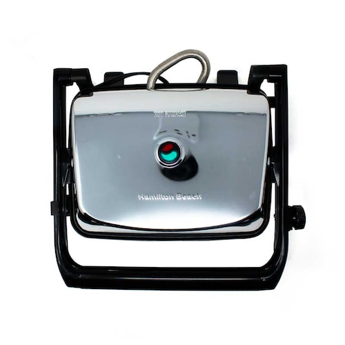 Paninera Parrilla Panini Press Plata Hamilton Beach 25460z.