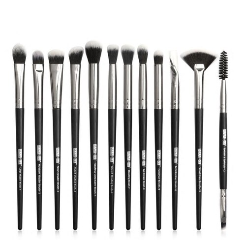 Maquillaje Kit De 12 Brochas Profesionales Rosas, Mangee 
