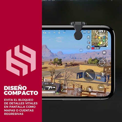 Gatillos para Celular L1 R1 Baseus Red Dot Negro