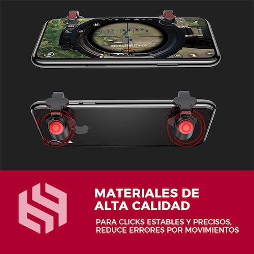 Gatillos para Celular L1 R1 Baseus Red Dot Negro