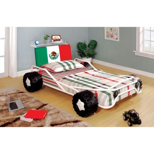 Cama con diseño de auto de carreras para niños - CM7765MX.