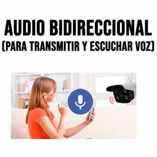 Camara IP Wifi 1080p 2 MP Vision Nocturna Color Black Light