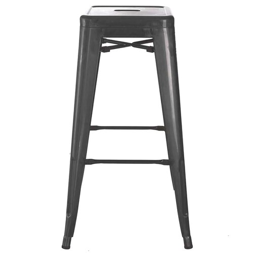 Banco Tolix Kit 2 Bancos Silla Metal  Cafeteria Industrial Vintage Plata