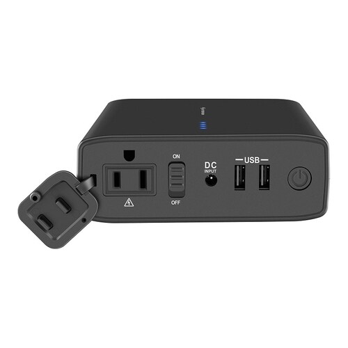 Estación de poder portátil de 24,000 mAh con inversor de corriente de 80 W (110 Vca) Mov-2400 