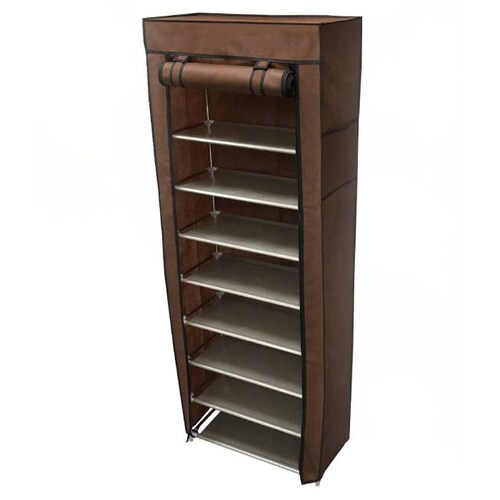 Rack Zapatera Zapatero Moderna 9 Niveles Organizador Zapatos color CAFE