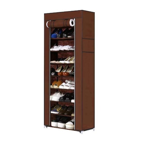 Rack Zapatera Zapatero Moderna 9 Niveles Organizador Zapatos color CAFE