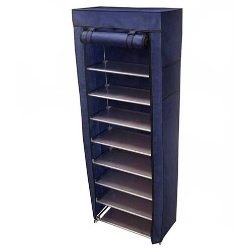 Rack Zapatera Zapatero Moderna 9 Niveles Organizador Zapatos color AZUL