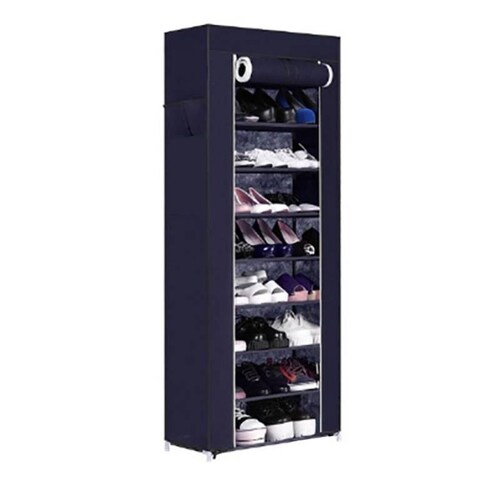 Rack Zapatera Zapatero Moderna 9 Niveles Organizador Zapatos color AZUL