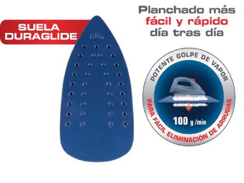 Plancha Steam Essential T-Fal FV1023XO Suela Duraglide Azul