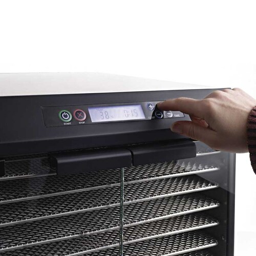 Deshidratador de Alimentos 10 Charolas en Acero Inoxidable Comercial con Panel Digital Excalibur EXC10EL.