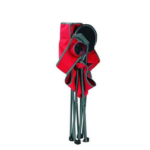 Silla Plegable Con Porta-vasos y Plato Incluye Bolsa de Transporte Rojo Wenzel 97943