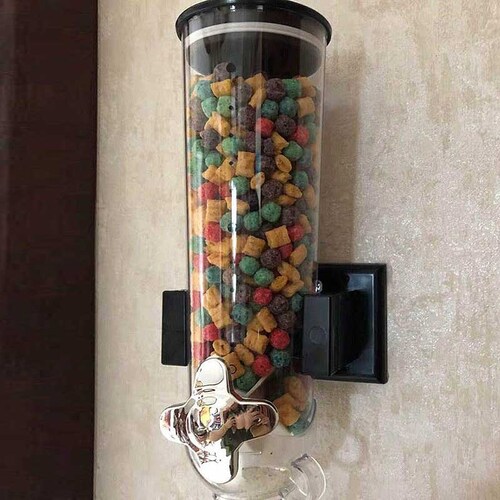 Dispensador de Cereal para Pared - Negro