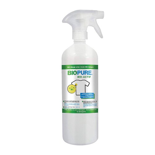 Biopure - Tratamiento para quitar malos olores y manchas en textiles (1 Litro).