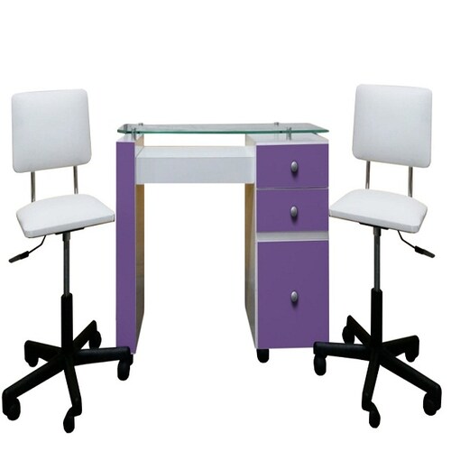 Mesa de manicure Elegant Morado Quickliss