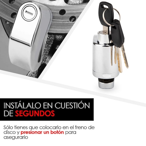 Candado de Disco con Alarma para Bicicleta y Motocicleta Redlemon
