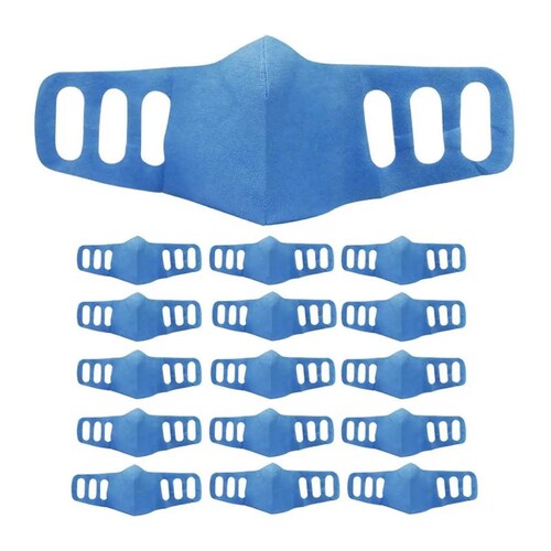 Cubre Bocas Mascarilla  Tapabocas Cubrebocas Grado Medico Ajustable Virus Azul 15pz
