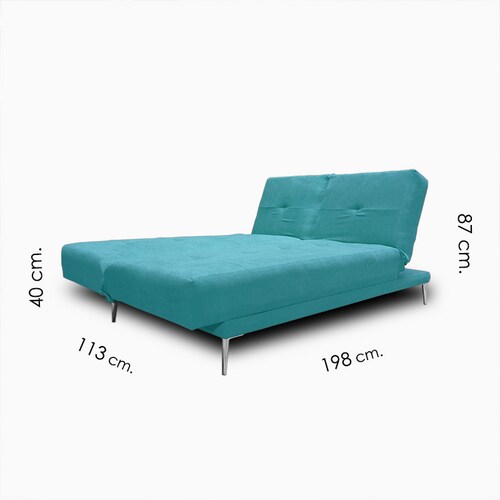 Sofa, Chaise y Cama Italia tela suave color Gris Oxford // ENTREGA A CDMX Y ZONA METROPOLITANA.